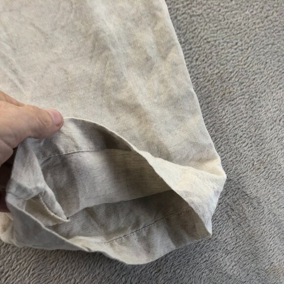 JM Collection Women's Pants Size PM Linen Blend Straight Leg Elastic Waist Beige - Picture 11 of 13